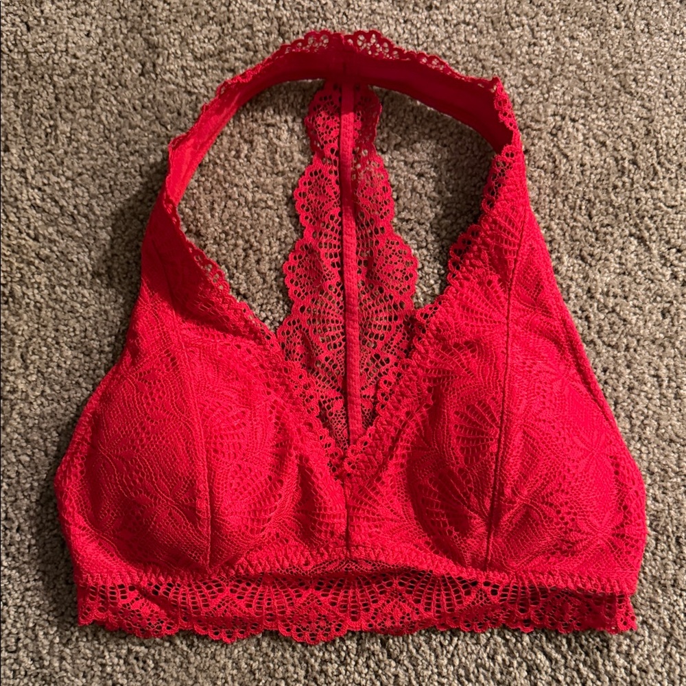 Hollister Red Lace Bralette